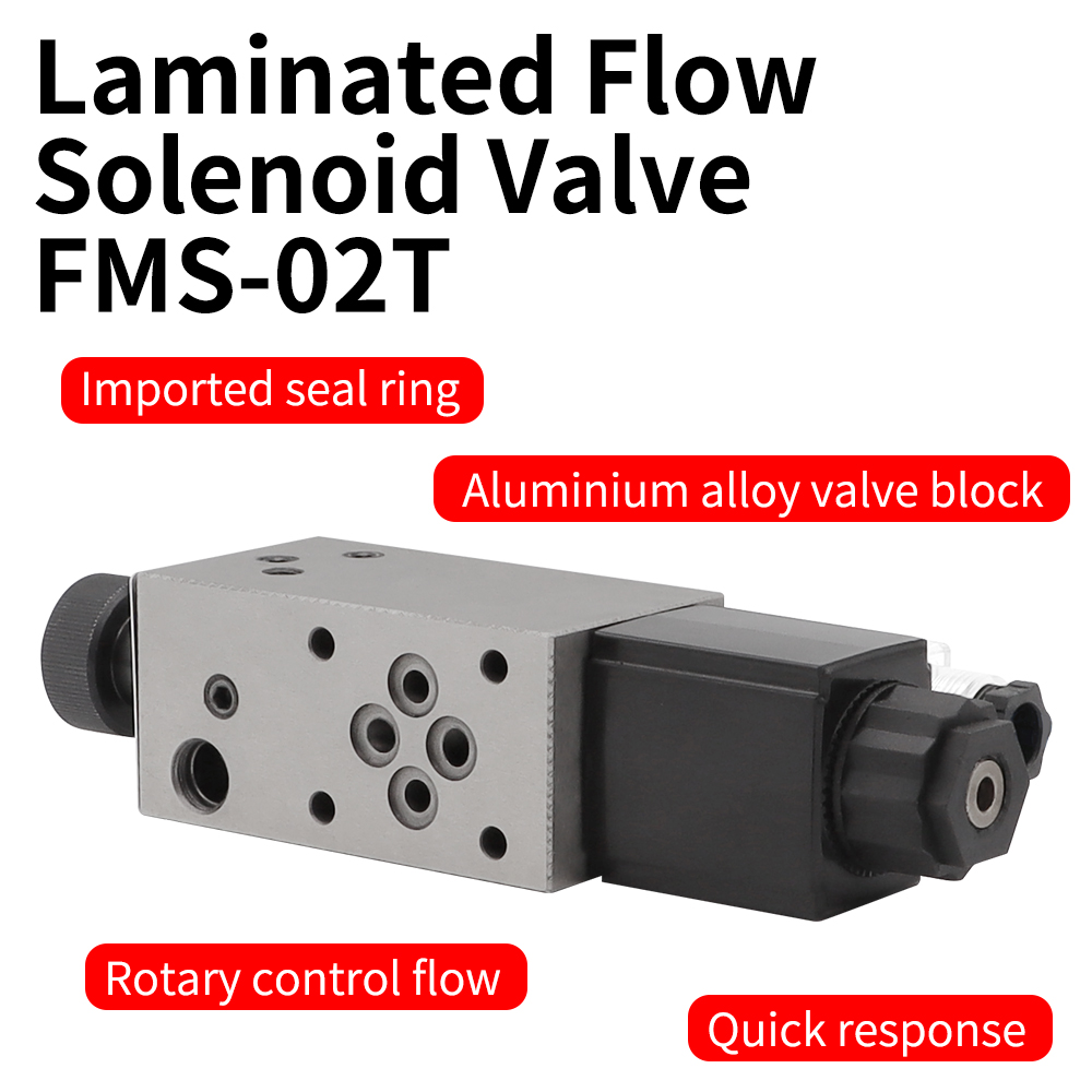 JUFENG Cost-effective Wholesale Hydraulic FMS-02 Laminated Flow Solenoid Valve 